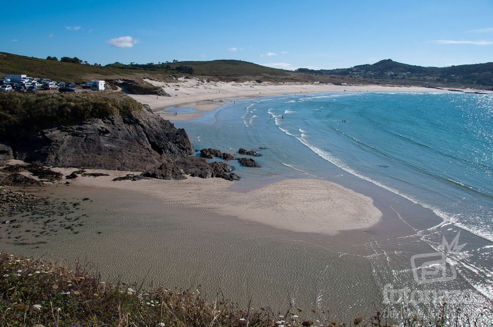 Ermita y playa de Santa Comba, A Coruña, Galicia, Spanien, mer information på <a href=